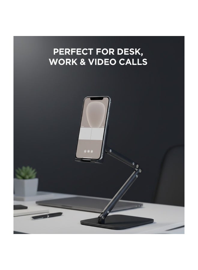 طلال حامل هاتف معدني شديد التحمل، قابل للتعديل والطي، ذراع طويل مرن، حامل هاتف مكتبي، حامل بمشبك، حامل آيفون، حامل هاتف محمول، حامل كاميرا وثائق، حامل ألومنيوم عالمي مرن قابل للدوران 360 درجة - Image 5